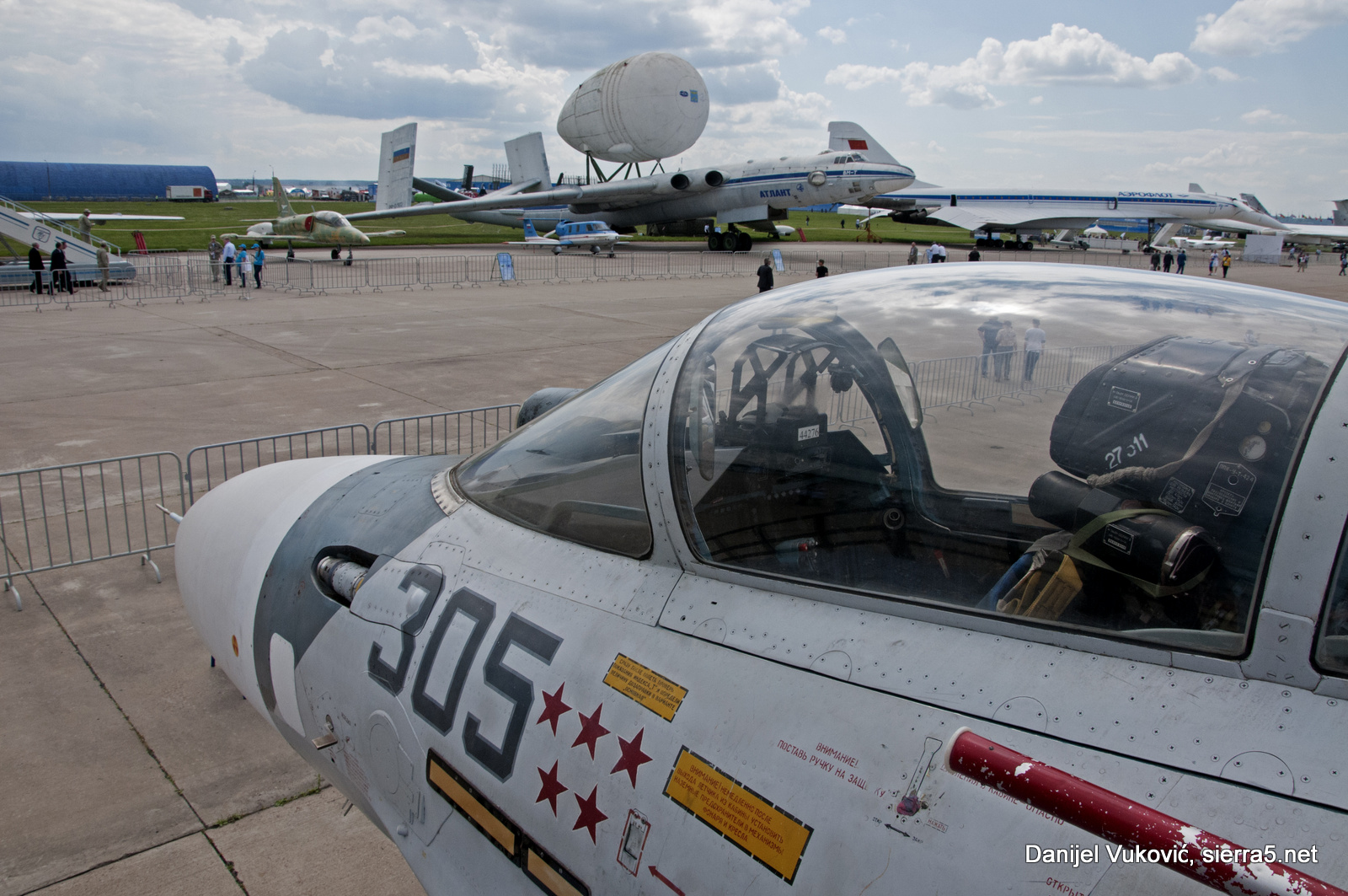Avia Legend on static display; Su-27SKM