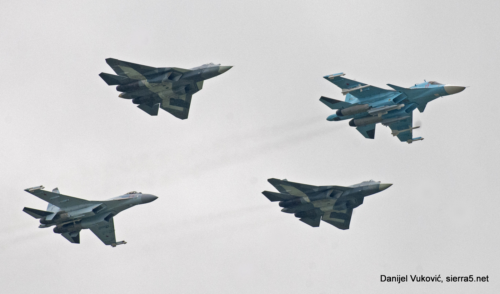 Backbone of today and future of the Russian Air and Space Forces; Su-57s, Su-34 and Su-35S